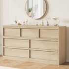 7 Drawer Dresser For Bedroom  Modern Chest Of Drawers  Wooden Storage Organizer