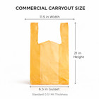 Bags 1 6 Large 21 X 6 5 X 11 5 Orange T-shirt Plastic Grocery Shopping  0 51 Mil