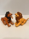 Vintage Disney Lion King Fighting Action Scar Mufasa Figure Toy 90s Mattel Lot