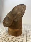 Rare Pre Civil War 1800s Vintage Antique Millinery Wood Hat Wig Mold Primitive