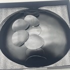 Modern Unique Abstract Metal Wall Sculpture Black Oval Wall Decor