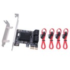 Pci-e Pci Express To 6g Sata3 0 4-port Sataiii Expansion Controller Card Adapter