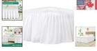 Elegant White Bed Skirt For Queen Beds - 16  Drop  Adjustable Elastic Design