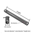 Compression Pressure Spring Wire Dia 0 3-6mm Spring Steel Od 3mm 50mm Long 305mm