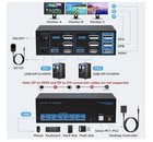 Kvm Switch 3 Monitors 2 Computers 8k 60hz 4k 144hz  2 Displayport   Hdmi Usb3   