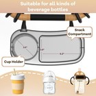 Upgraded Universal Stroller Snack Tray  Cup Holder Stroller Tray With Silicone F