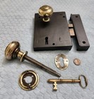 Vertical Rim Lock 1830 s Rh Wrought Iron Day Newell  day