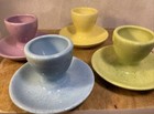 Williams Sonoma 4 Piece Speckled Pastel Egg Cups- New Without Box Easter