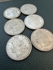Lot Of 6   1921 Morgan Silver Dollars   90  Silver