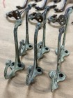 6 Rustic Antique Vintage Cast Metal Acorn Hooks Coat Hat Wall Towel