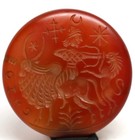 Unique Old Ancient Sassanian Carnelian Agate Stone Stamp Intaglio Seal Bead