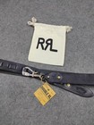Rrl Double Rl Vintage Harness Loop Leather Belt Antique Brass Buckle Size 30-34