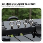 4 Pieces Stainless Steel M6 Eye-bolt Anchors Secure For Camping