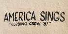 America Sings Closing Crew  87 Cast Exclusive Sweatshirt-off To Splash Mtn -rare