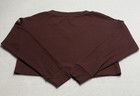 Alo Muse Ribbed Cropped Sweater Women   s Medium Burgundy V-neck Sweatshirt
