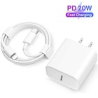 For Apple Iphone 15 14 Pro 13 12 11 Ipad Pro Charger Cable 20w Pd Power Adapter