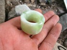 China Hand-carved Natural Jade Thumb Ring