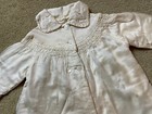 Antique Victorian Edwardian Baby Christening Baptismal Silk Jacket Ivory Coat