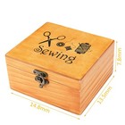 Sewing Kit  Wooden Sewing Kit Box For Adults  Wooden Sewing Basket With Acces   