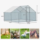 Large 10x10ft Metal Chicken Run Pen Walk-in Cage Poultry Coop Duck Rabbit House