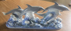 Retired 1997 Lladro  the Dolphins  Pod Of 4 Figurine  6436 With Base   Ob
