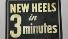 Vintage Cobbler Shoe Repair Store Metal Steel Sign  new Heels In 3 Minutes 