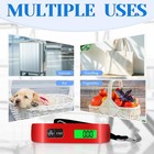 Luggage Scale 110 Lbs Weight 4 Unit Switching Lcd Display Travel Digital Red