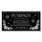 Personalized Cat Or Dog Memorial - Granite Pet Memorial - 6x12 - Pumpkin