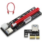 Pci-e 1x To 16x Powered Usb3 0 Gpu Riser Extender Adapter Card Board Cable Kit