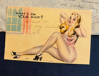 Wwii Army Letter 1944 W Jackson Pinup Postcard 3rd Armored Field Artillery Bulge