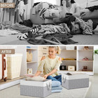 Storage Bins  3-pack Large Storage Box With Rope Handles  Collapsible Storage   