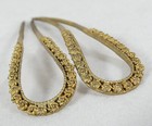 Antique Edwardian 1910 Pair Set Of Gilt Metal Hair Combs Set Floral Twist Pin