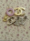 Silver Gold  Lot Of6   Chanel Gucci Cc  Zipperpull Charm Button 