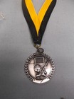 5-pack Hockey Medals 1    Silver Black gold Neck Drapes     Participation Awards