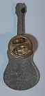 Vintage Waylon Jennings Black Guitar Enamel Lapel Pin Pinback
