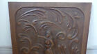 French Antique Flowers Carved Architectural Panel Door Oak Wood