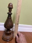 Vintage Decorative Metal Finial Sculpture 10-1 2    Iron Heavy Etched