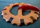 Rare Vintage Bakelite Butterscotch Art Deco Belt Buckle W  Red black  Orange Etc
