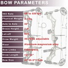 30-70lbs Compound Bow Kit Arrow Adjustable 320fps Archery Hunting Shoot Target