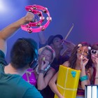 7 Pieces Double Row Tambourine Half Moon Musical Tambourine Plastic Musical I   