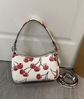      Womens Shoulder Bag With Cherry Print Smooth Leather Coa Cz774