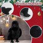 1 Pcs Realistic Crow Plush  Black Stuffed Animal 9 84 Inches  1