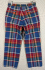 Vtg Polo Ralph Lauren Pleated Pants 80 s Madras Plaid Usa 32 x29 5  Preppy Golf