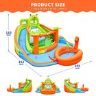 Inflatable Water Double Slides Park With Blower  Bouncy Castle With Water Can   