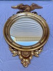 Vintage 60   s Gold Syroco Convex Wall Mirror American Eagle  4010 Large 29  X 18 