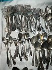 130 Pc Vintage Silverplate Flatware Lot Ornate Forks Spoons Knives Crafts L1