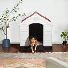 Extra Large Waterproof Plastic Dog House Elevated Floor Indoor Outdoor Doghouse