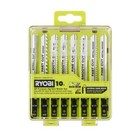  10-piece  Ryobi Jig Saw Blade Set  All Purpose  Universal  Wood Plastic Metal