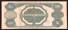 1908  10 Tombstone Large Paper Small Blue Silver Certificate Stamp Fr-302