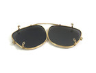 Vintage Bausch   Lomb Ray-ban Clip-ons Gold With Gray Lenses Shaped C o 